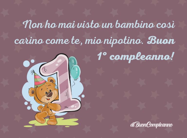 Non ho mai visto un bambino così bello